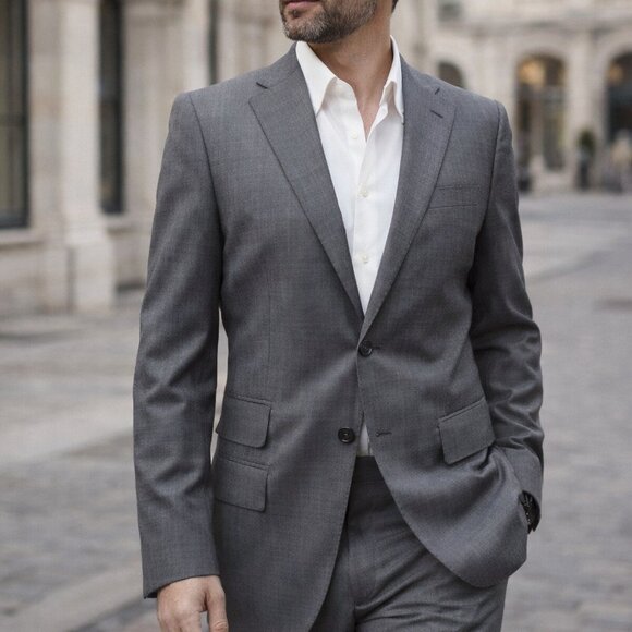 J.Lindeberg Grey Loro Piana Wool Donnie Soft Blazer Slim Fit 44L NWT